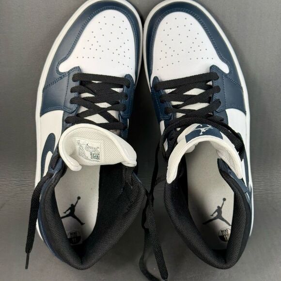Nike Air Jordan 1 Mid 'Armory Navy' athletic sneaker shoes men’s size 11 - Picture 8 of 12